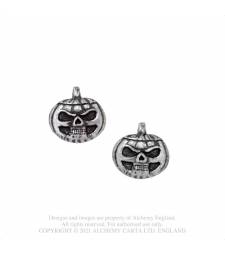 PUMPKIN SKULL STUDS (E450)