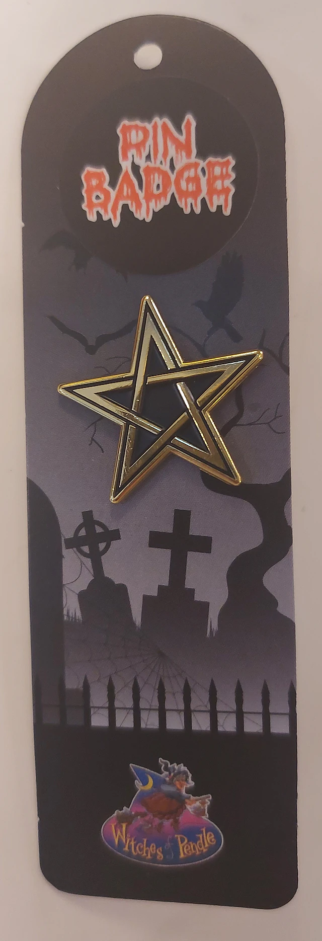 Witches of pendle pin badge pentagram