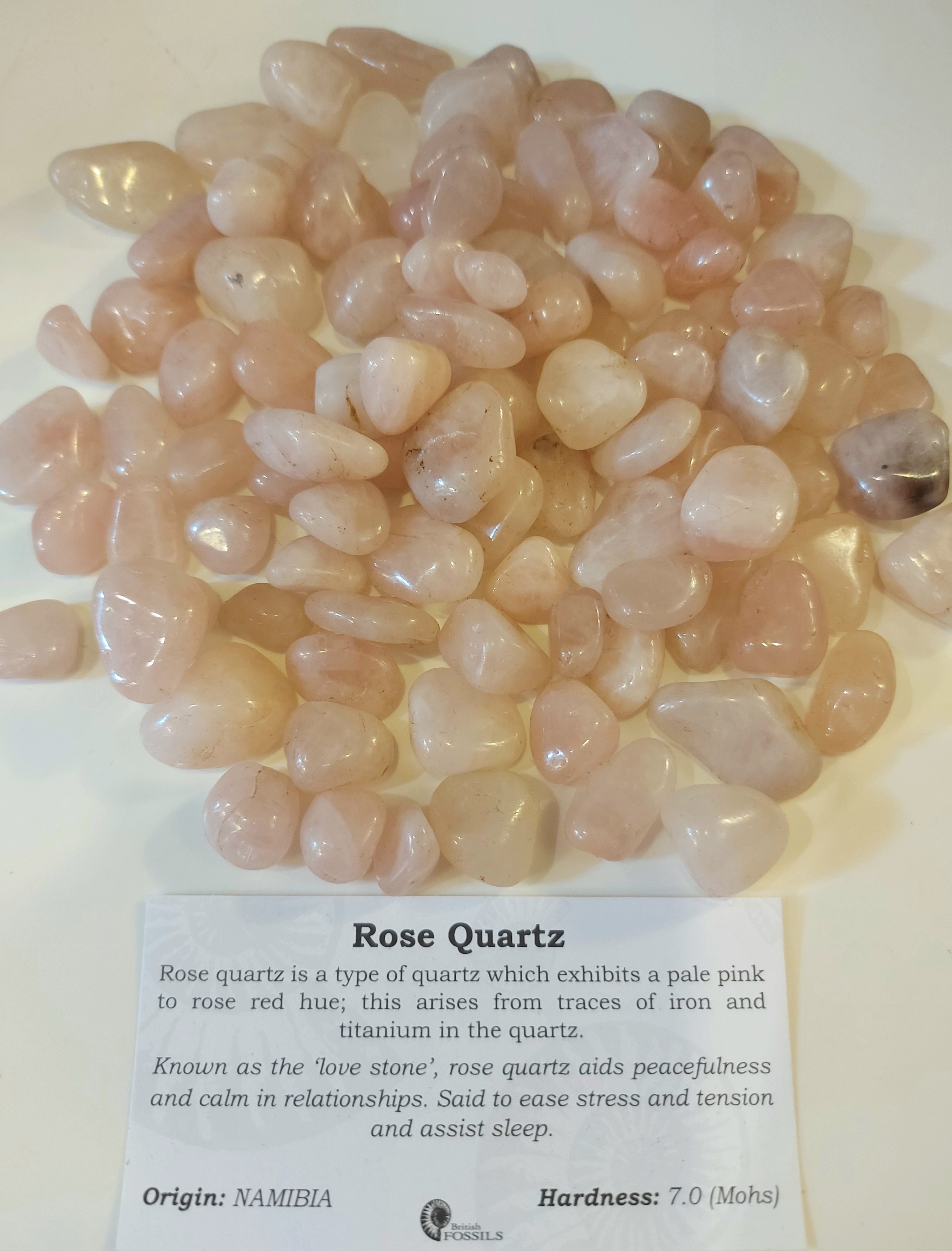 Rose quartz healing crystal tumblesrone x 1 piece