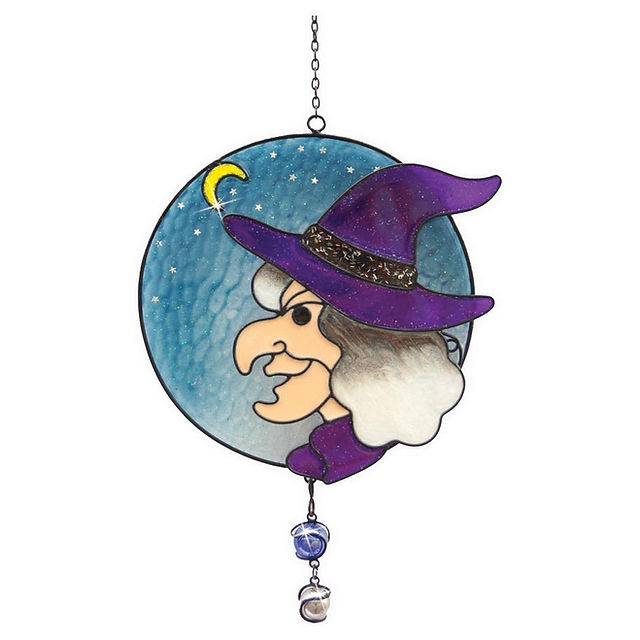 Witches of pendle witch face suncatcher 