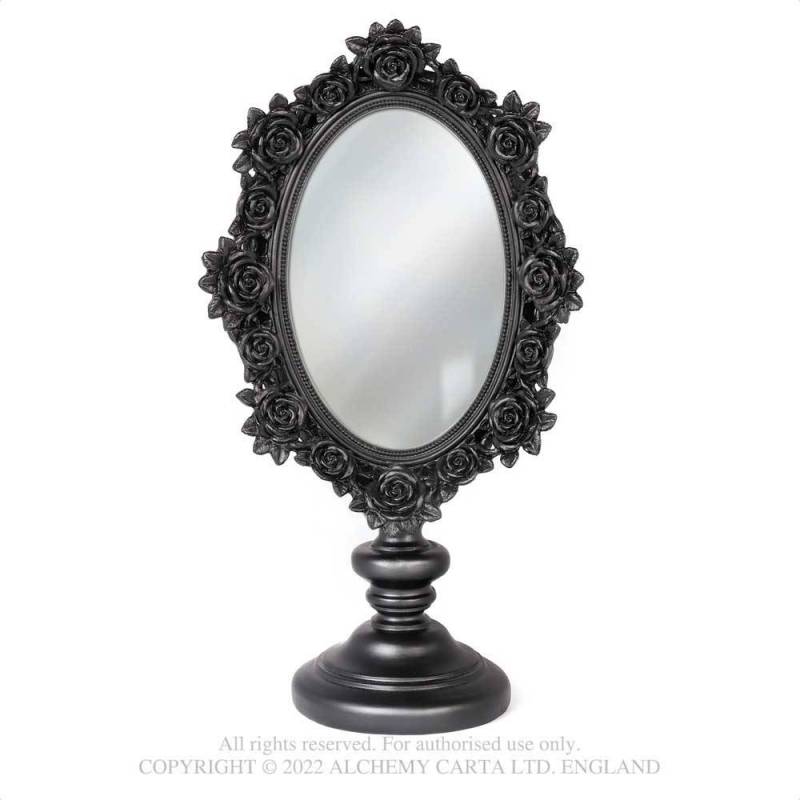 ALCHEMY ENGLAND BLACK ROSE DRESSING TABLE MIRROR (SA20)