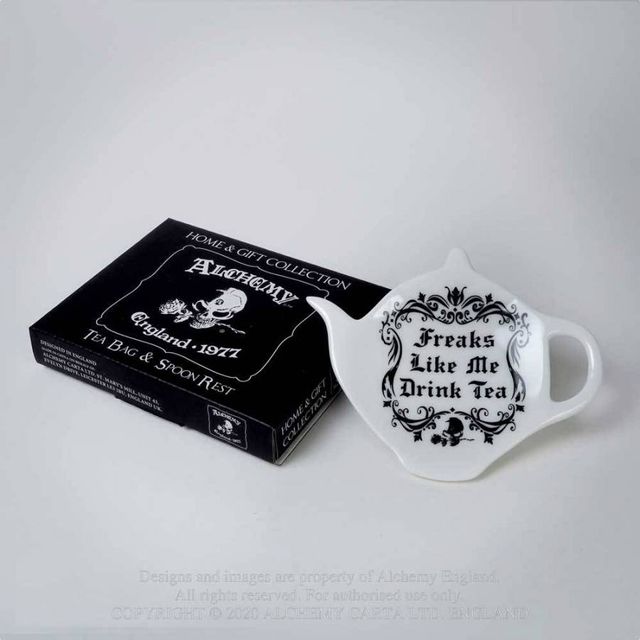ALCHEMY ENGLAND FREAKS LIKE ME DRINK TEA: TEA SPOON HOLDER/REST (SR5)