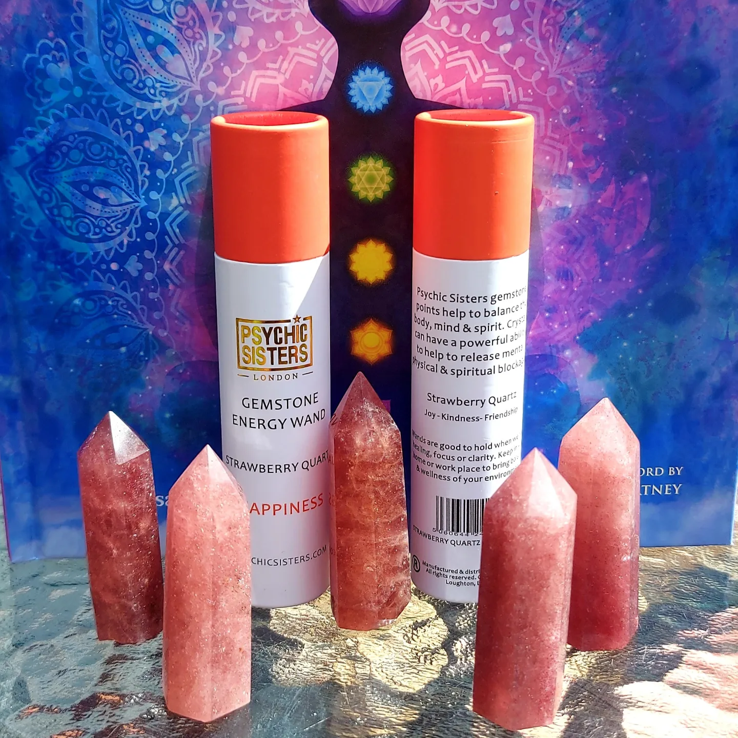 PSYCHIC SISTERS STRAWBERRY QUARTZ HAPPINESS WAND