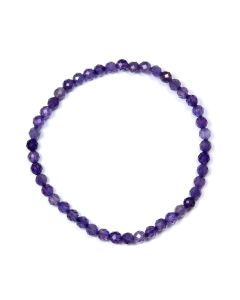 4mm Facet Bracelet Amethyst (1 Piece)