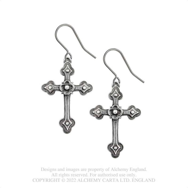 ALCHEMY ENGLAND GOTHIC DEVOTION CROSSES (PAIR) (E464)