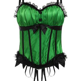 Hearts and roses London green corset