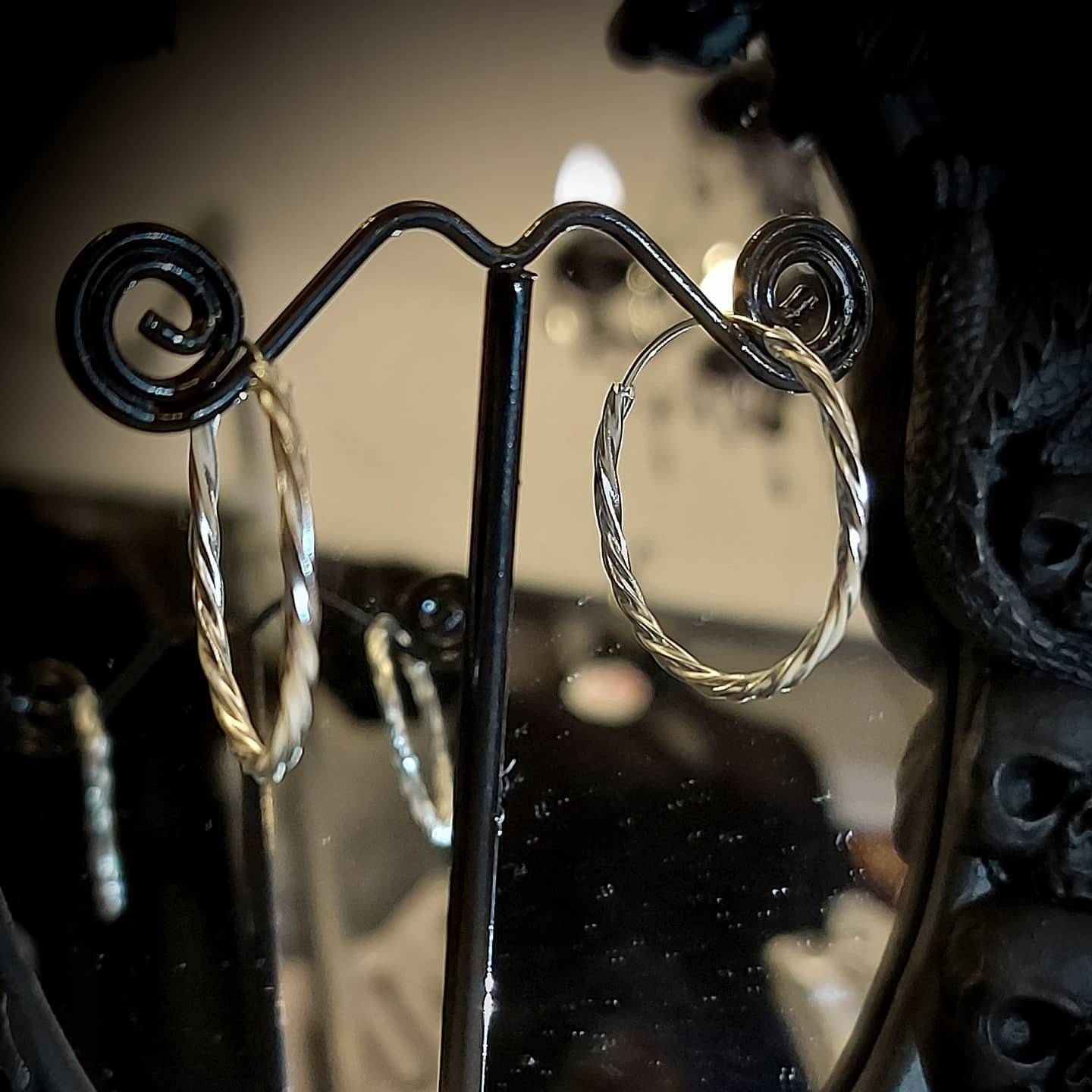 926 sterling silver medium size hoops.