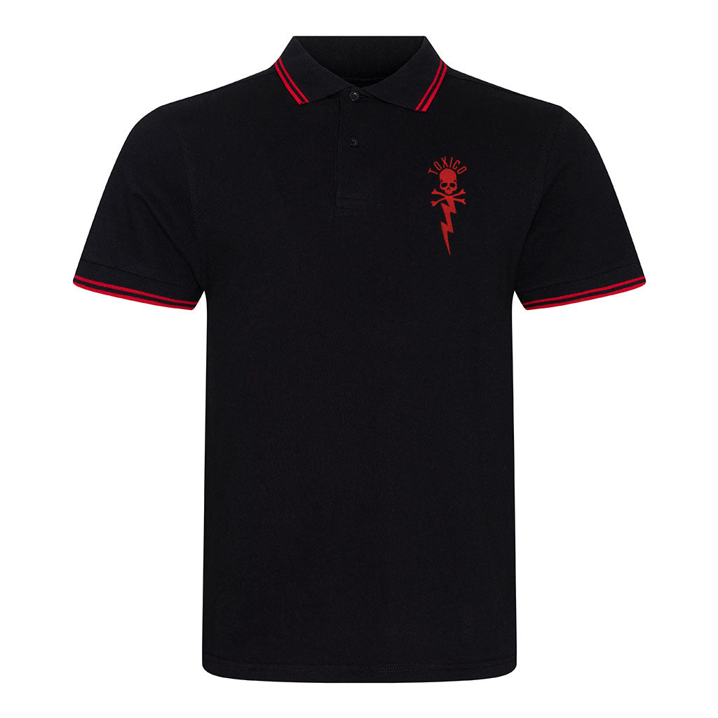 TOXICO BOLT SKULL POLO SHIRT