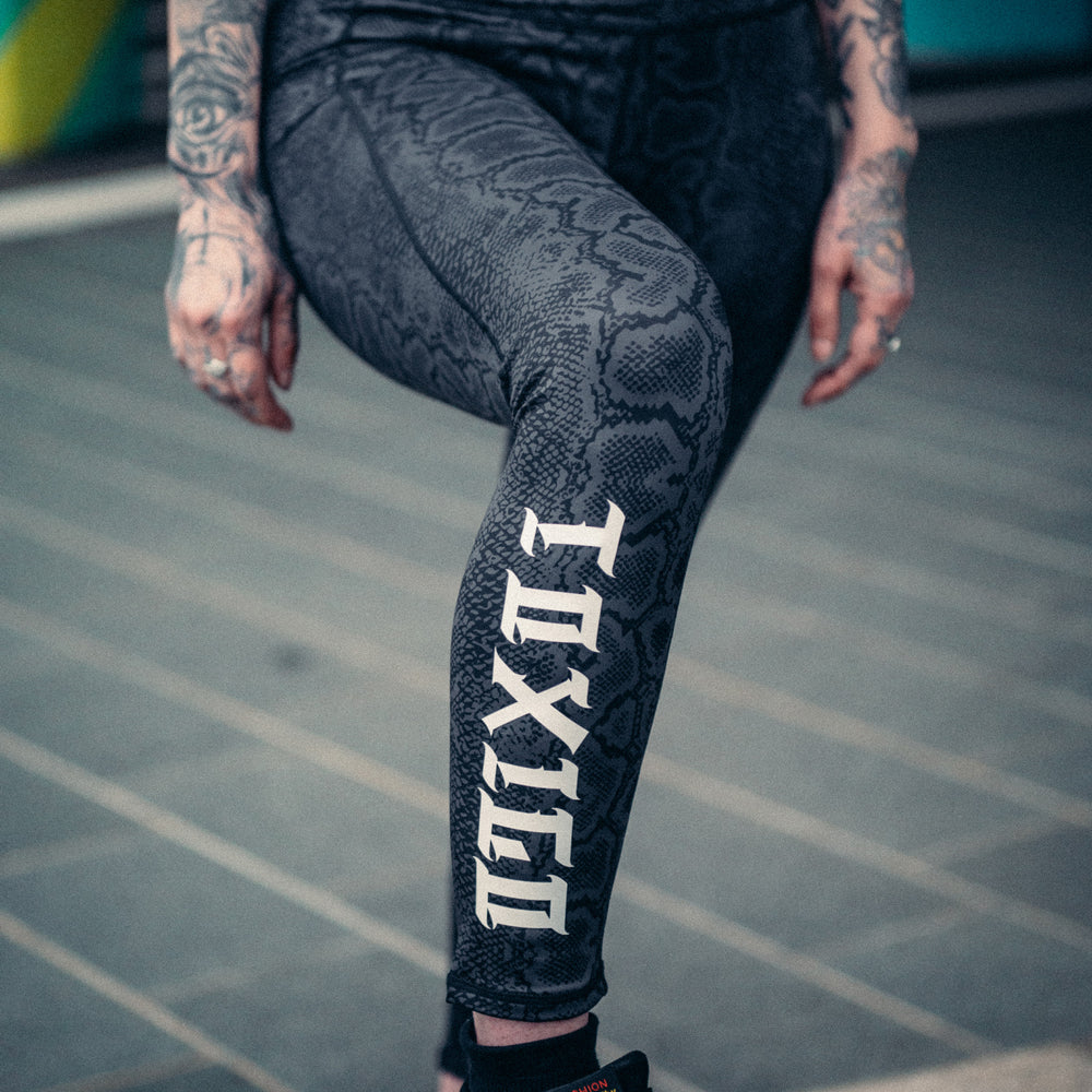 TOXICO SKULL CROSS SNAKE LEGGINGS