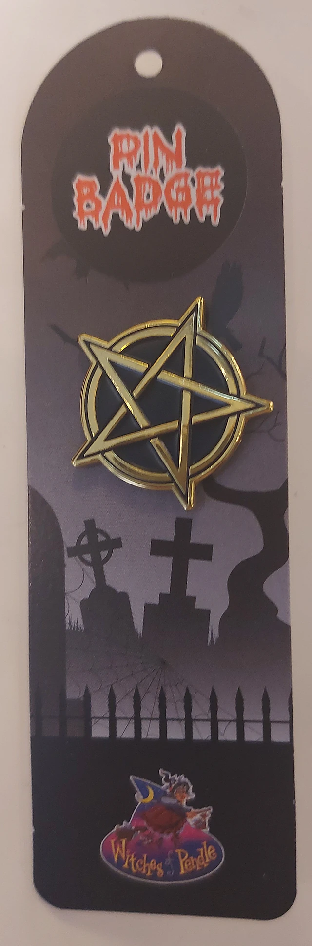 Witches of pendle pin badge pentacle