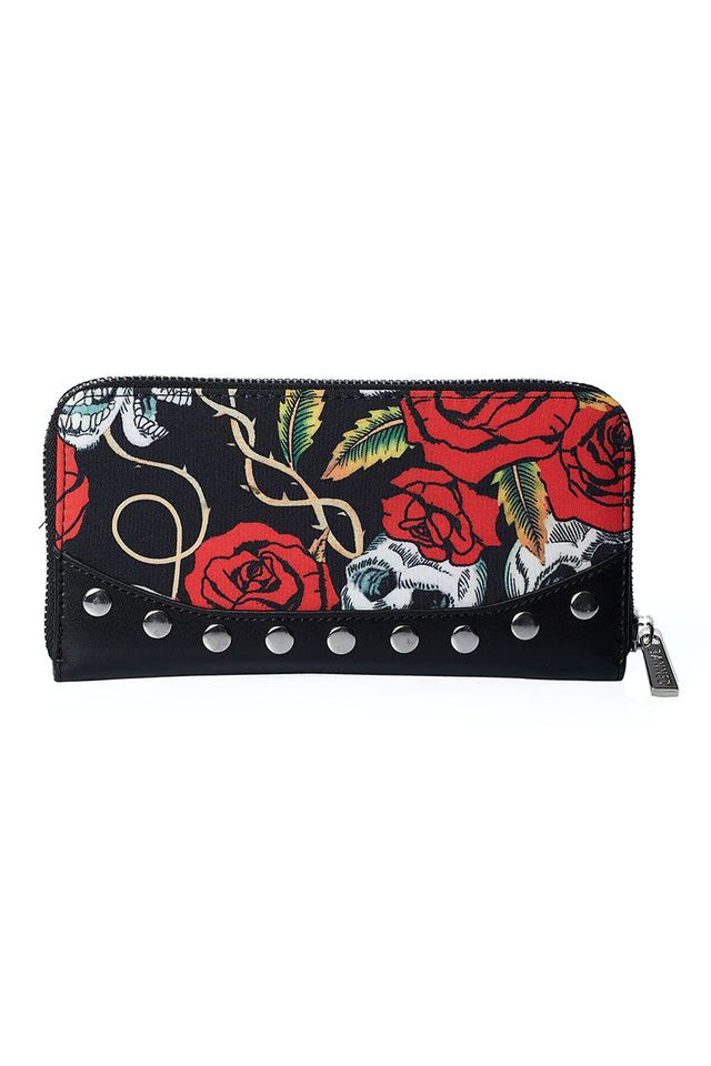  SKULLS AND ROSES WALLET BRAND : BANNED