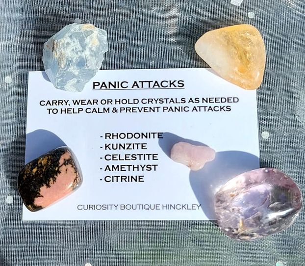 Panic attacks crystal healing set