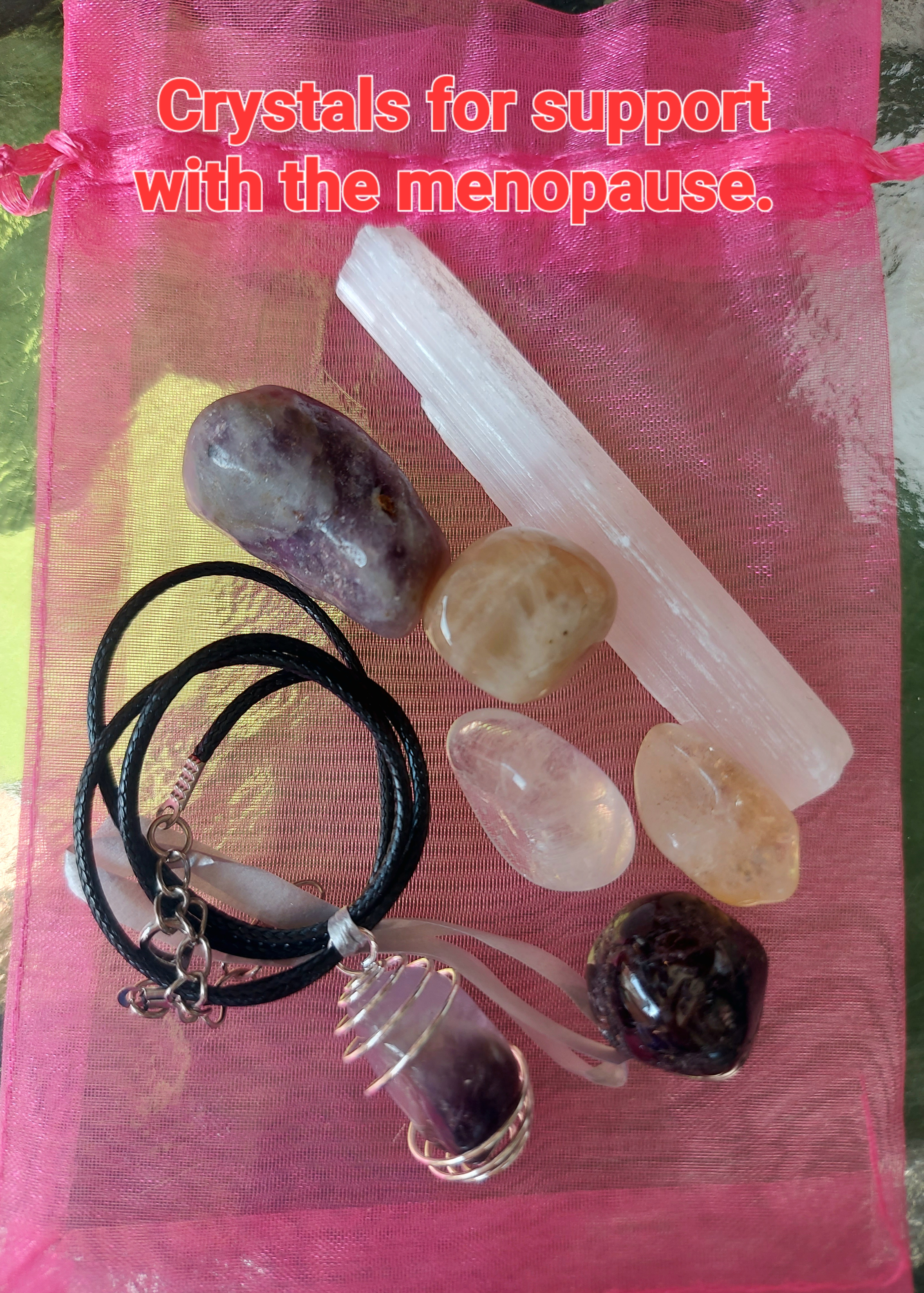 Crystals for support with the menopause 