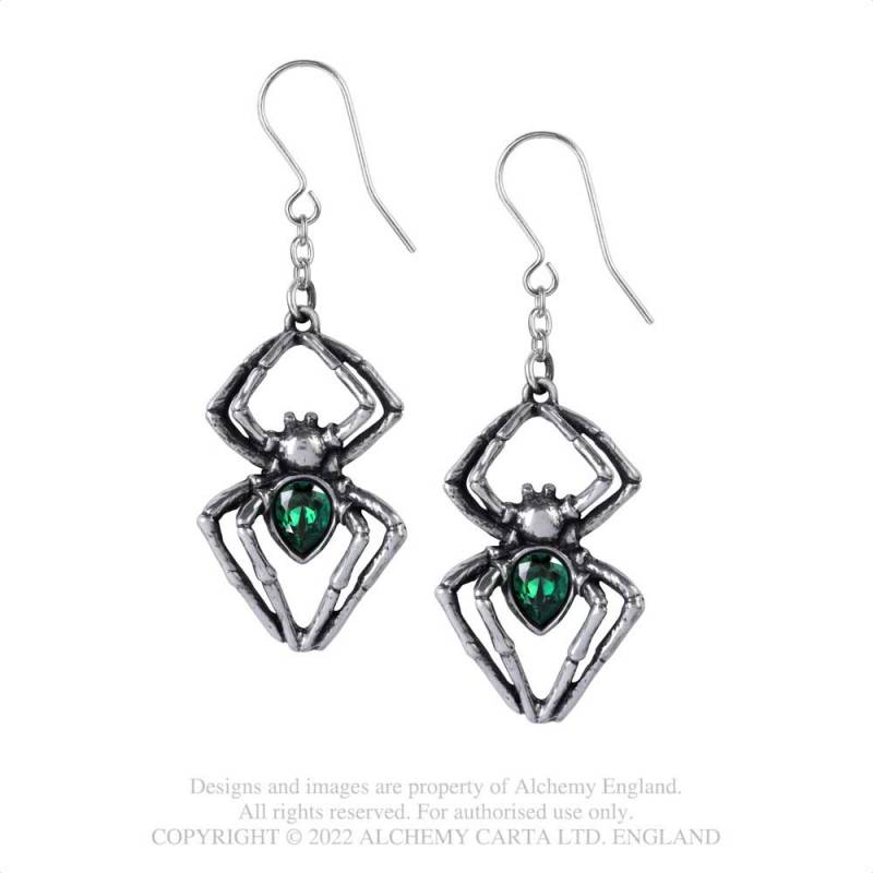 ALCHEMY ENGLAND E428 - Emerald Venom Earrings