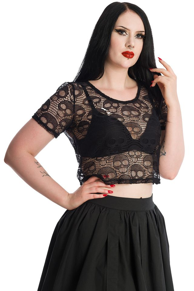BANNED LACE SKULL TOP
