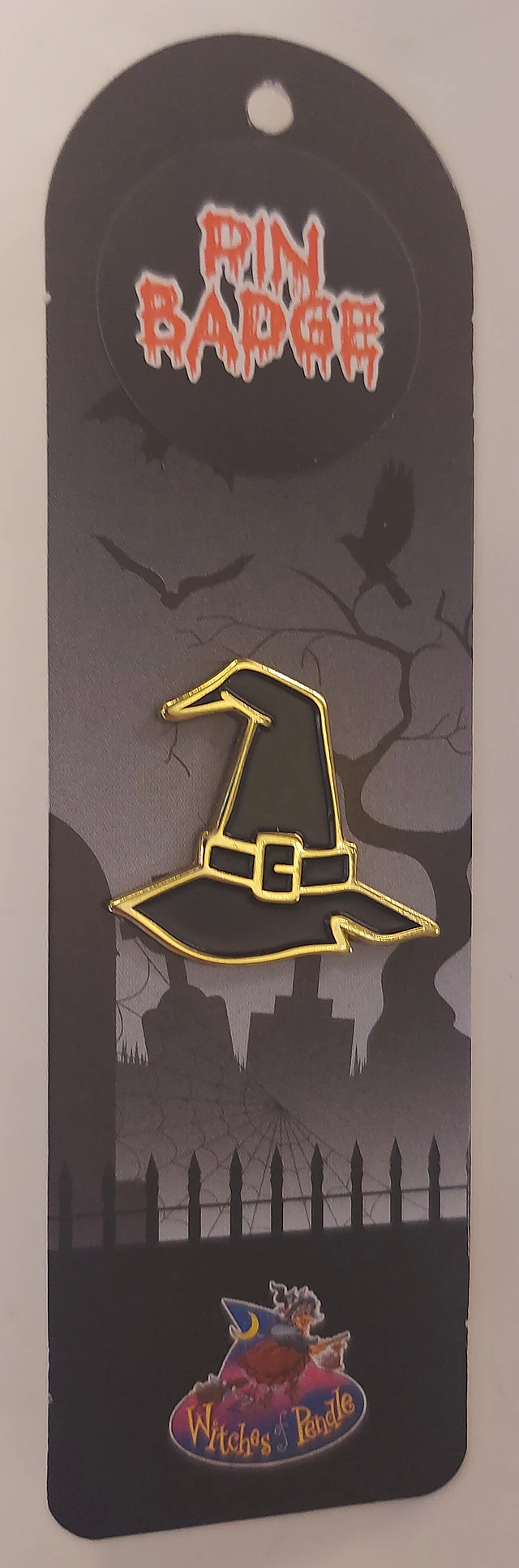 Witches of pendle pin badge witches hat