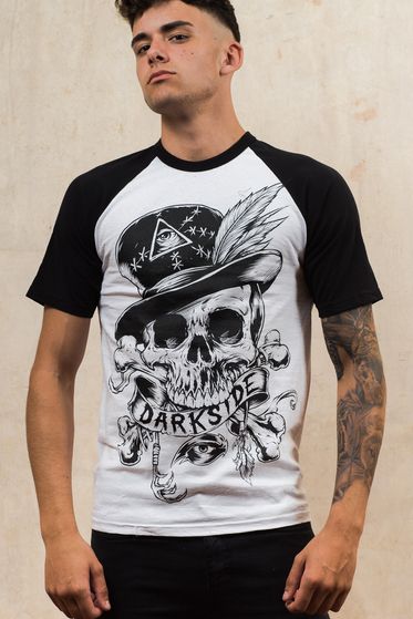 Voodoo Skull Darkside Mens Baseball T-Shirt